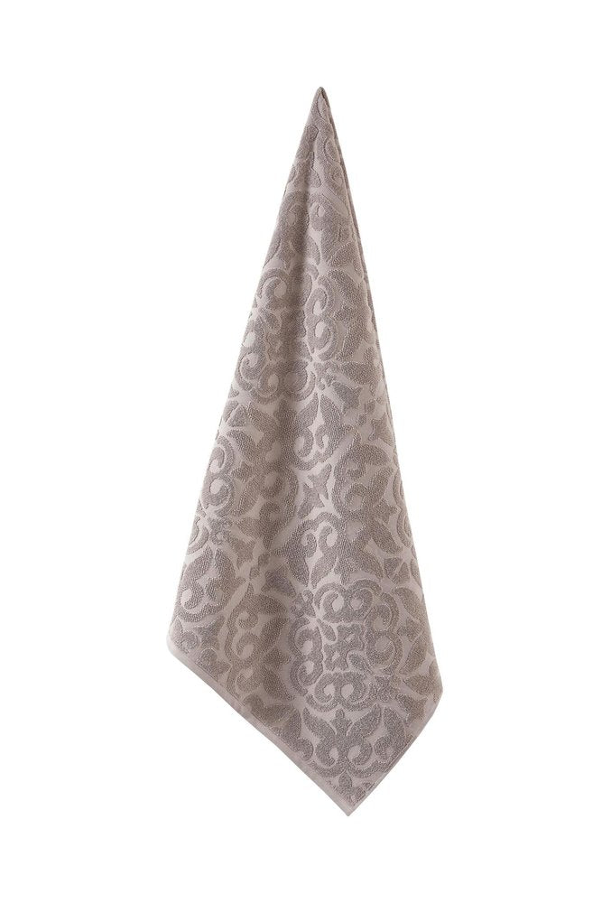 Light Brown Turkish Cotton 27" X 54" Damask Bath Towel