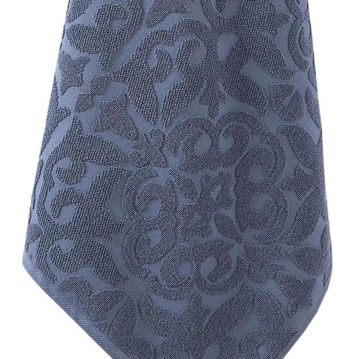 Blue Turkish Cotton 27" X 54" Damask Bath Towel