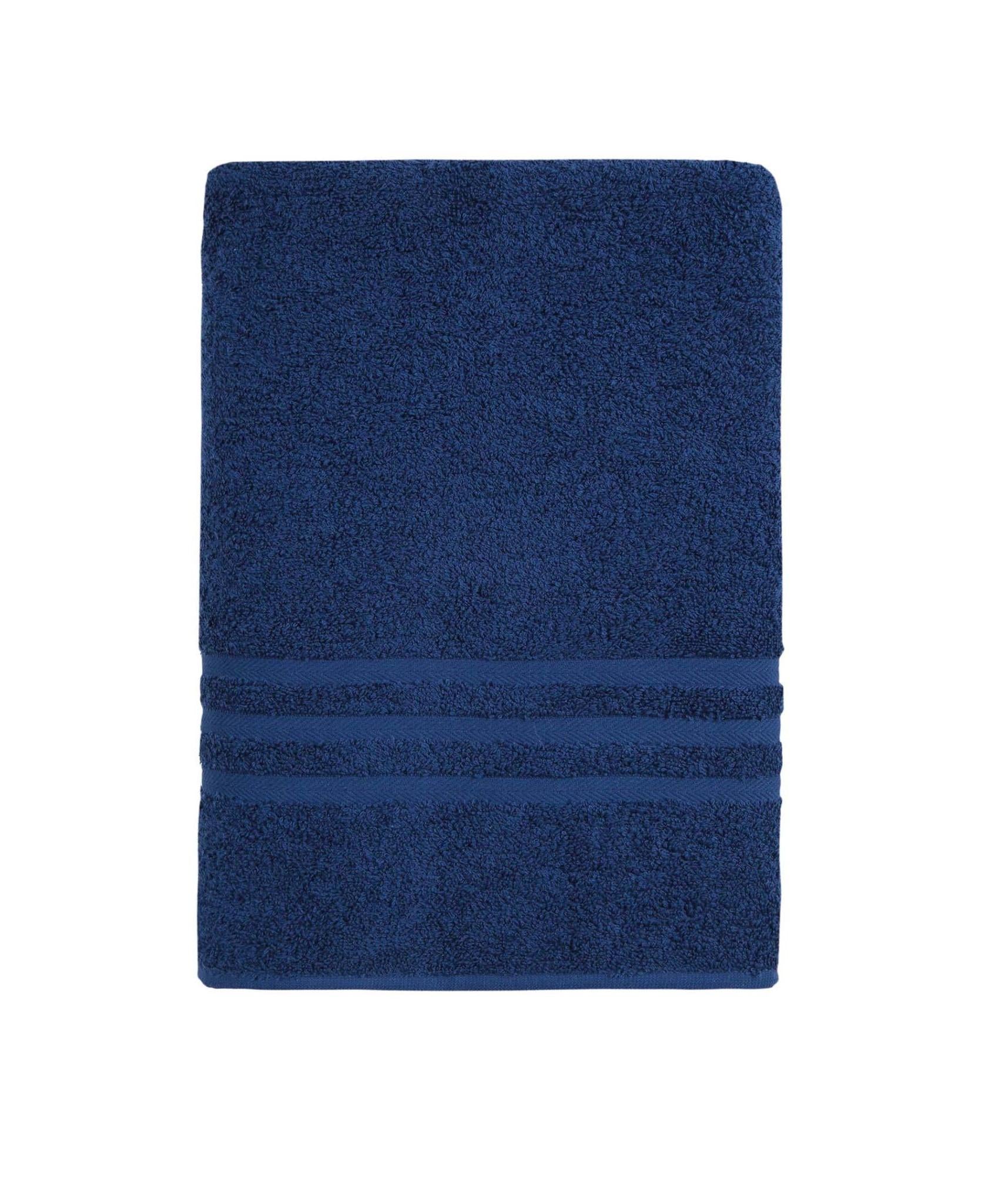 Navy Blue Turkish Cotton 27" X 54" Bath Towel