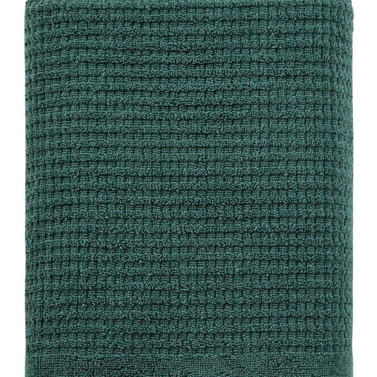 Green Turkish Cotton 27" X 54" Checkered Bath Towel