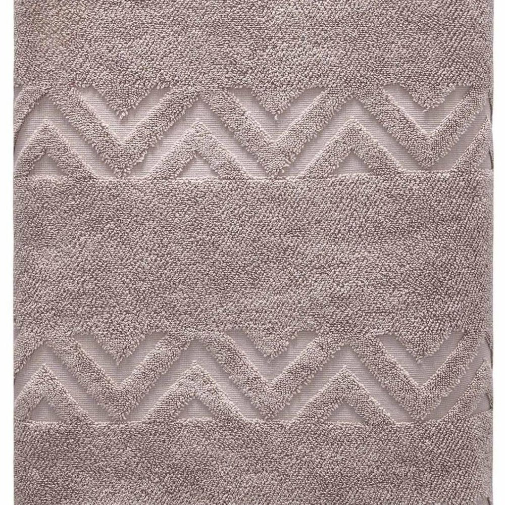 White Jacquard Turkish Cotton 27" X 54" Chevron Bath Towel