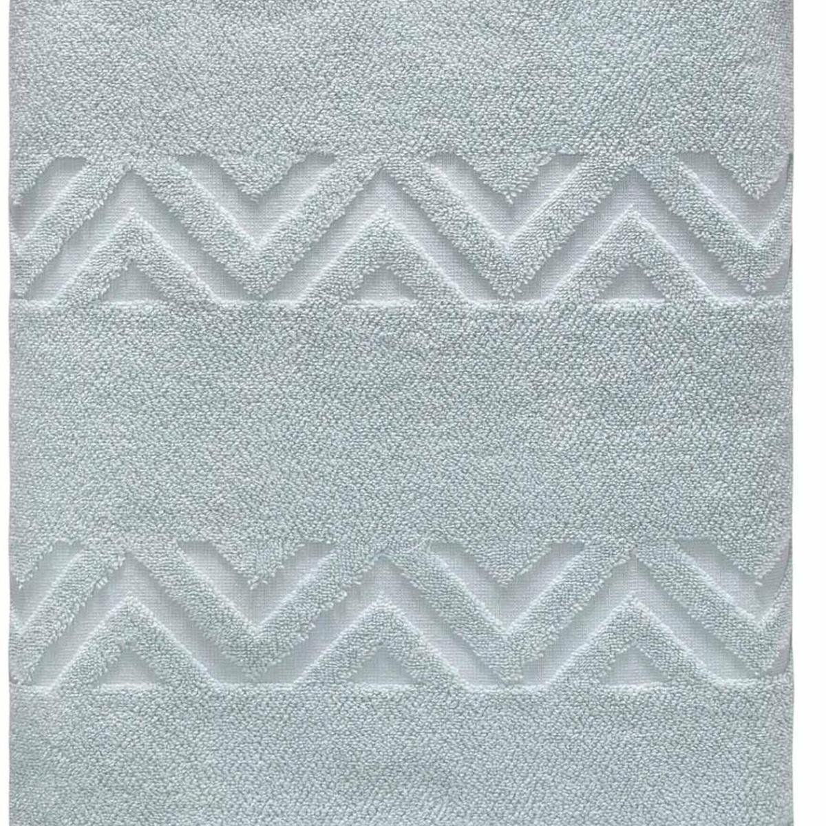 Aqua Jacquard Turkish Cotton 27" X 54" Chevron Bath Towel