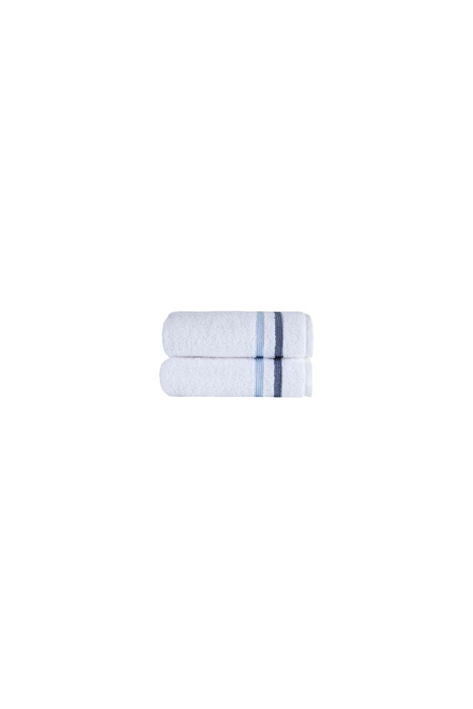 Set of Two White Turkish Cotton 16" X 30" Hand Towels