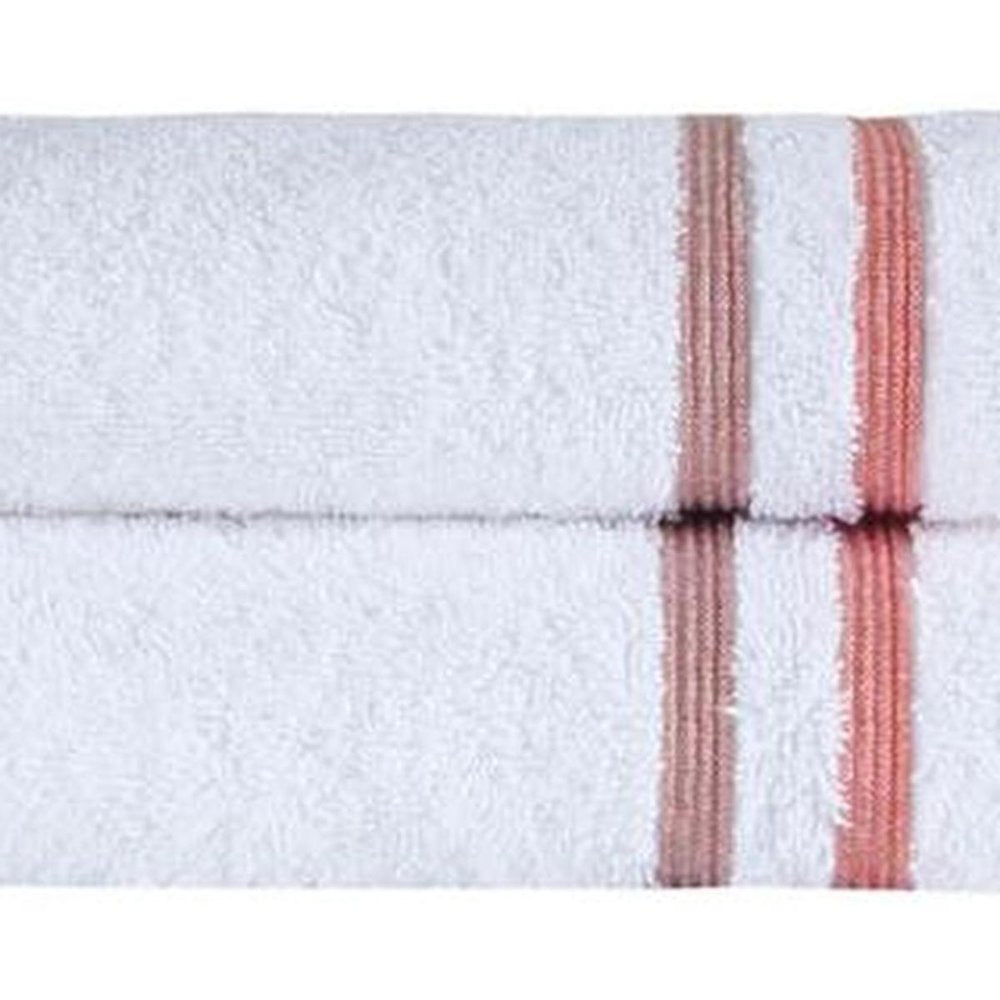 Set of Two White Turkish Cotton 16" X 30" Hand Towels
