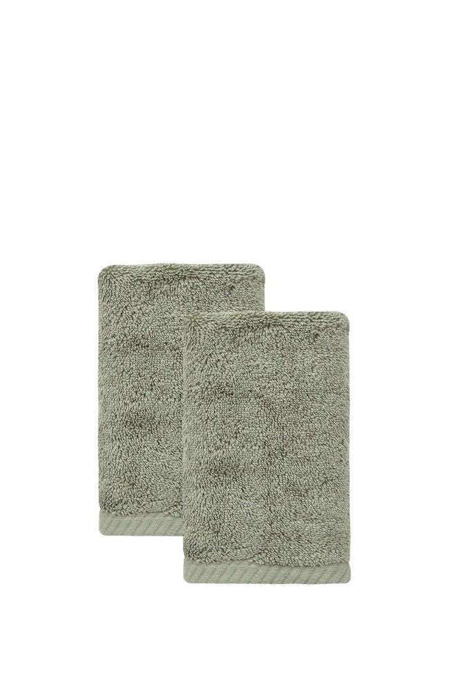 Set of Two White Turkish Cotton 16" X 30" Hand Towels