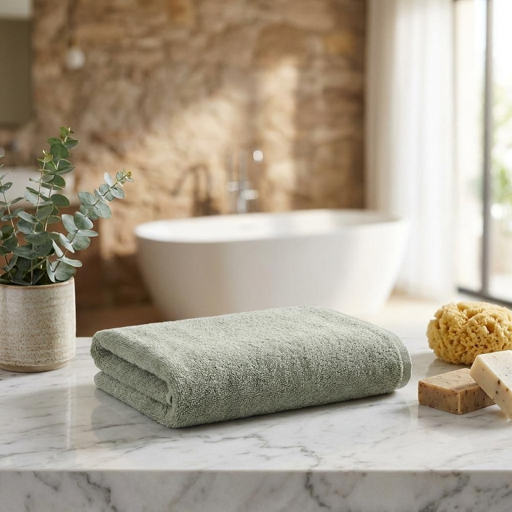 Set of Two White Turkish Cotton 16" X 30" Hand Towels