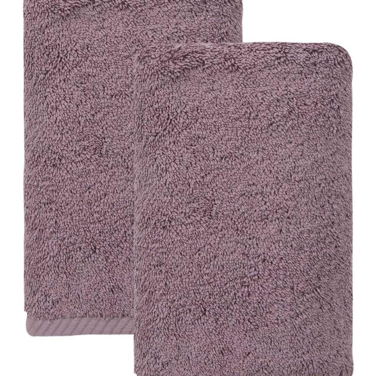 Set of Two Purple Turkish Cotton 16" X 30" Hand Towels