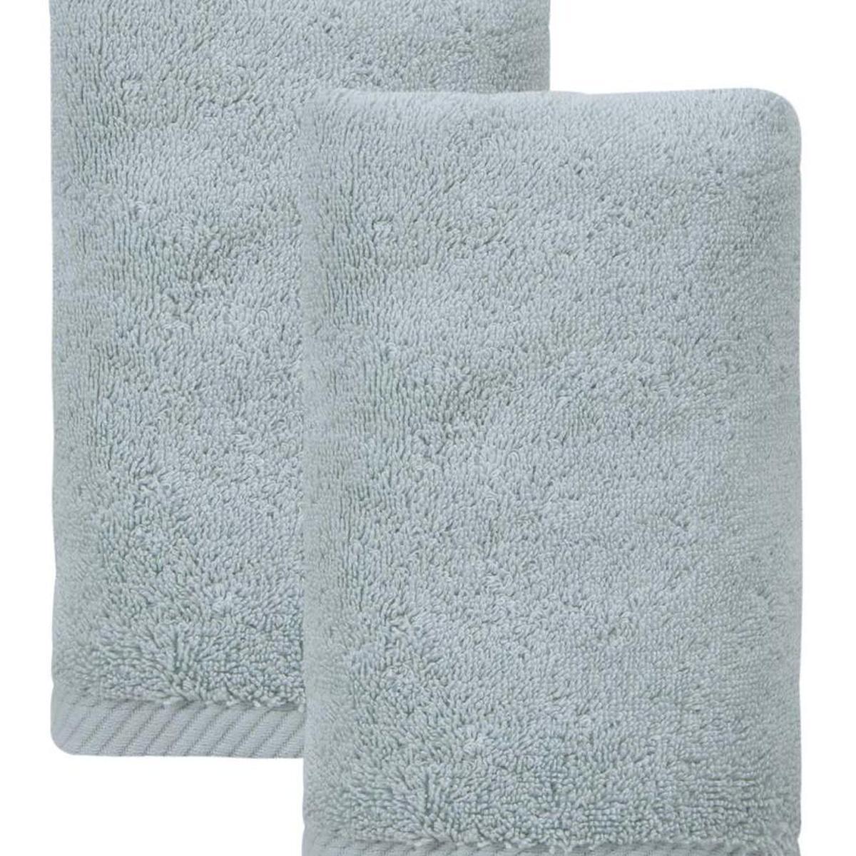 Set of Two Aqua Turkish Cotton 16" X 30" Hand Towels