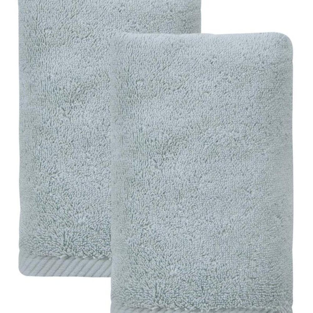 Set of Two White Turkish Cotton 16" X 30" Hand Towels