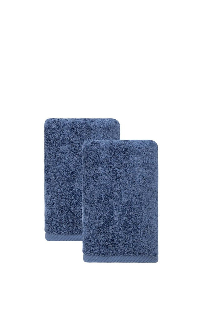 Set of Two White Turkish Cotton 16" X 30" Hand Towels