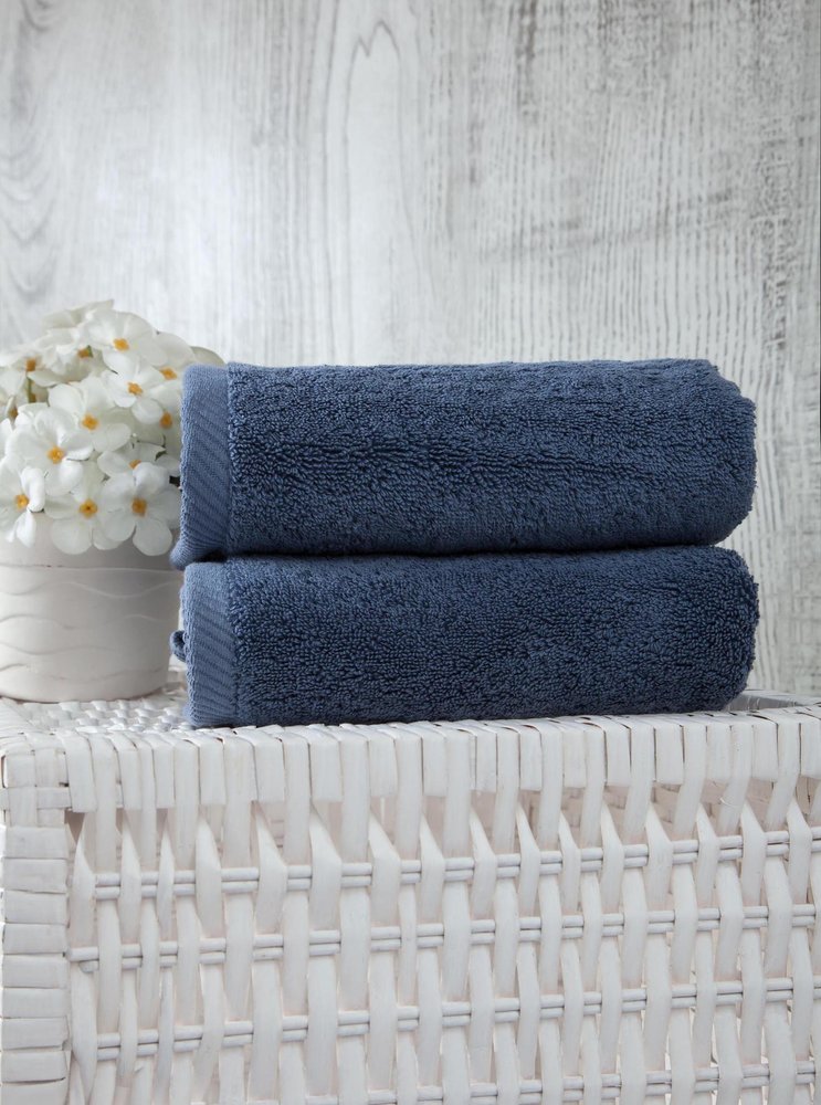 Set of Two White Turkish Cotton 16" X 30" Hand Towels