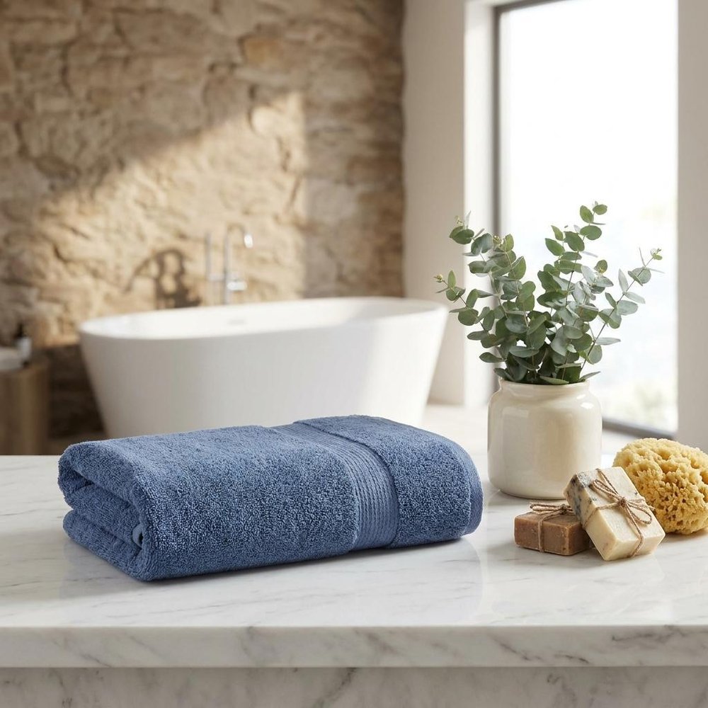 Set of Two White Turkish Cotton 16" X 30" Hand Towels