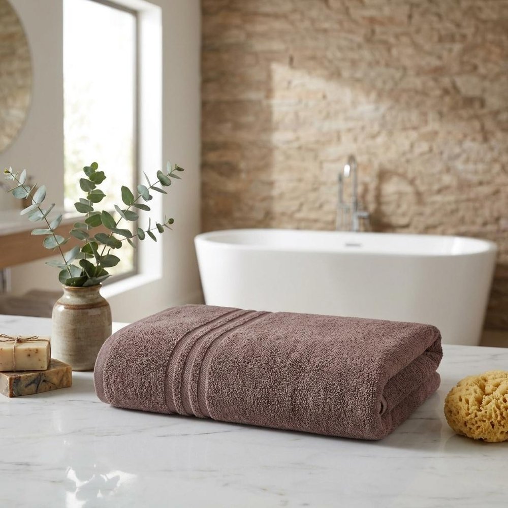 Set of Two White Turkish Cotton 35" X 66" Bath Sheet