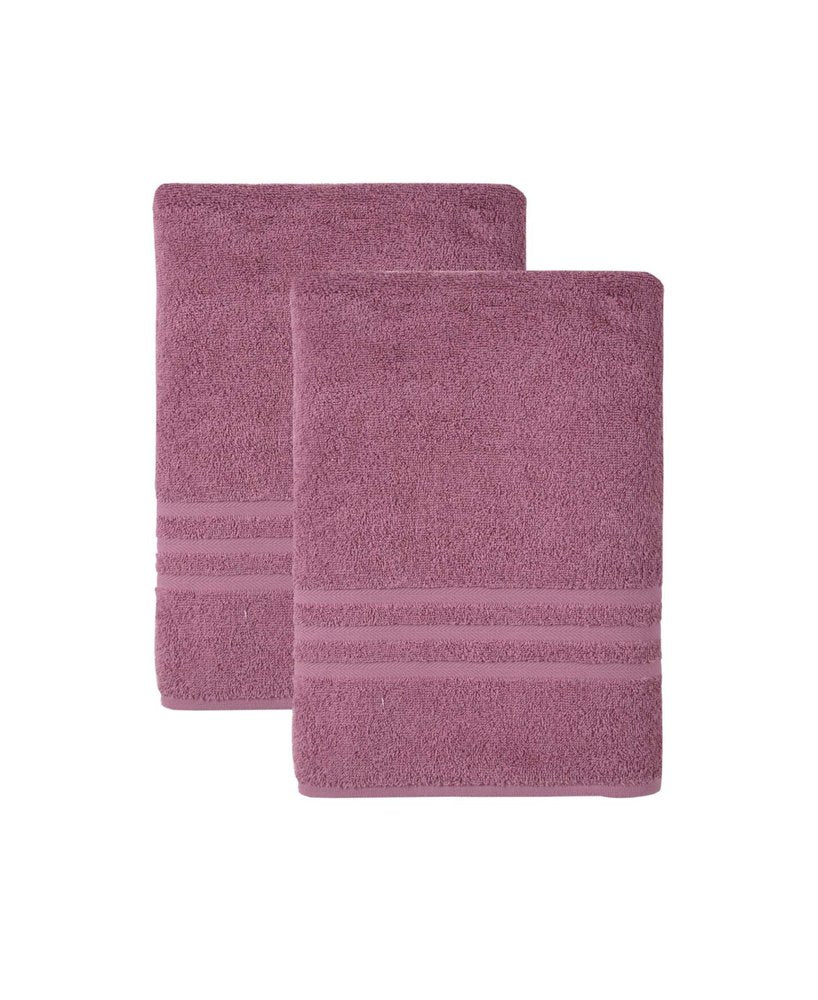 Set of Two White Turkish Cotton 27" X 54" Bath Towels