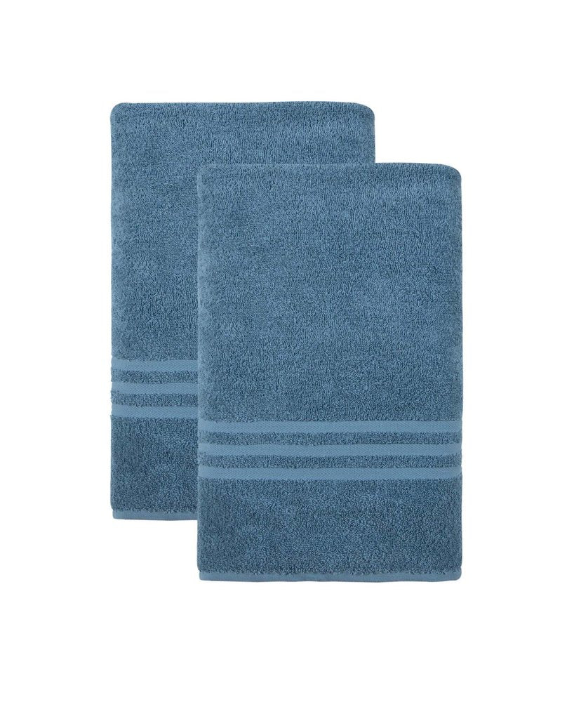 Set of Two White Turkish Cotton 35" X 66" Bath Sheet