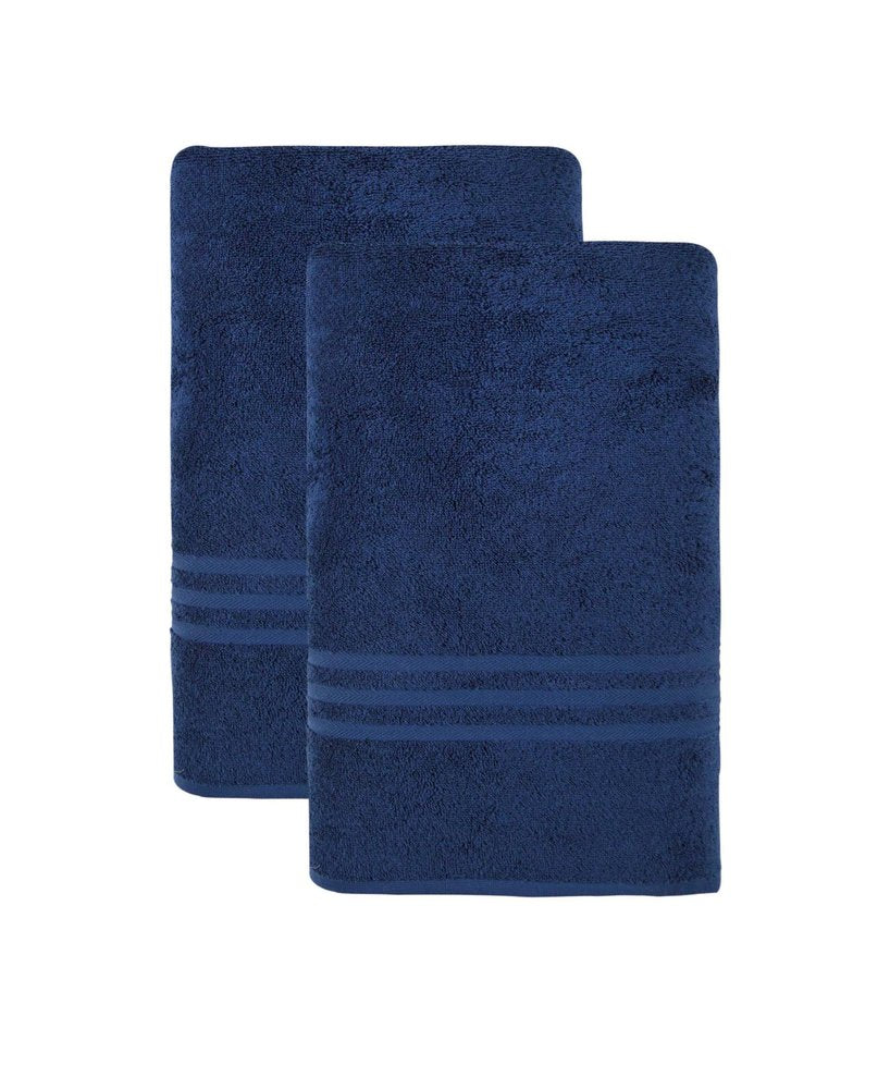 Set of Two White Turkish Cotton 35" X 66" Bath Sheet