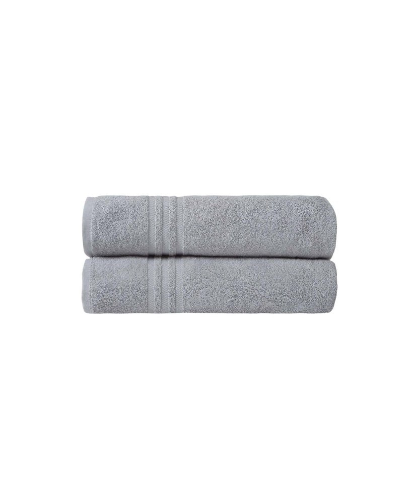Set of Two White Turkish Cotton 35" X 66" Bath Sheet