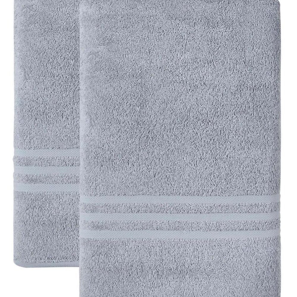 Set of Two White Turkish Cotton 35" X 66" Bath Sheet