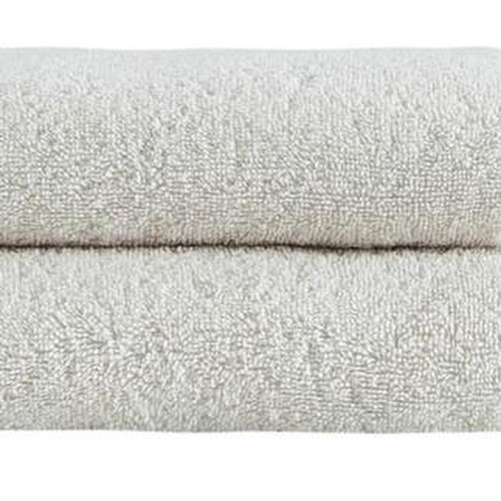 Set of Two White Turkish Cotton 16" X 30" Hand Towels