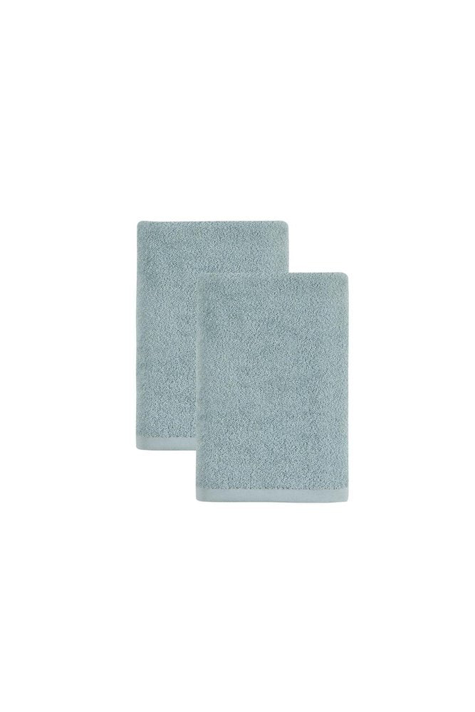 Set of Two White Turkish Cotton 27" X 54" Bath Towels