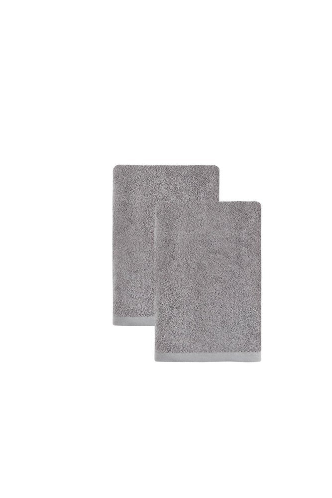 Set of Two White Turkish Cotton 27" X 54" Bath Towels