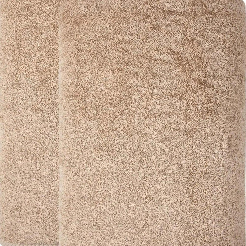 Set of Two White Turkish Cotton 40" X 70" Bath Sheet