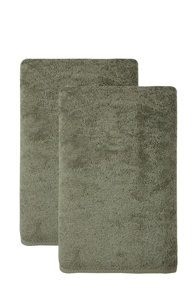 Set of Two White Turkish Cotton 40" X 70" Bath Sheet
