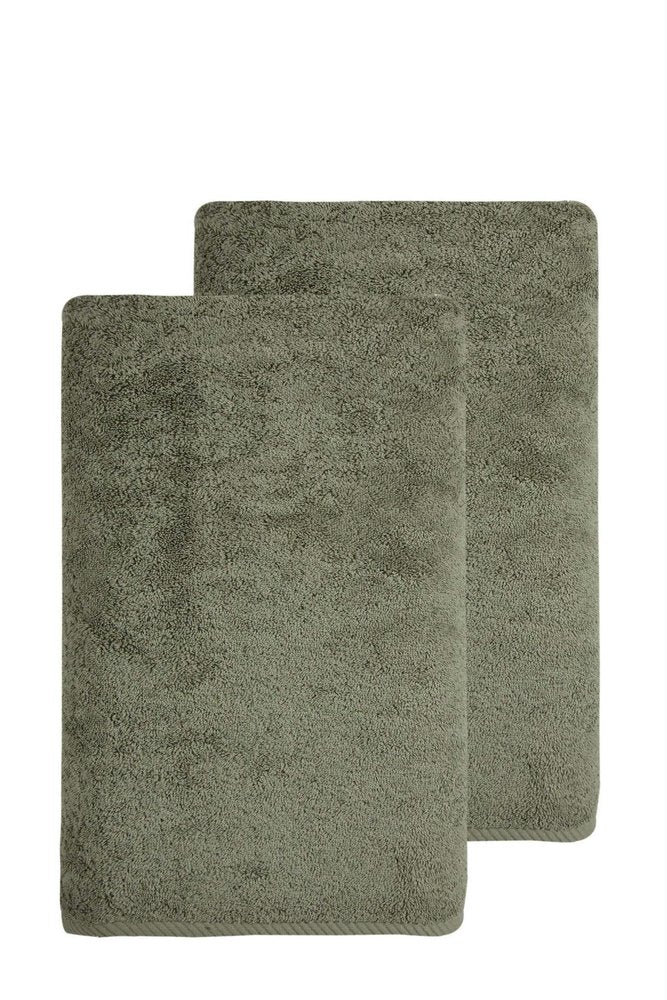Set of Two White Turkish Cotton 40" X 70" Bath Sheet