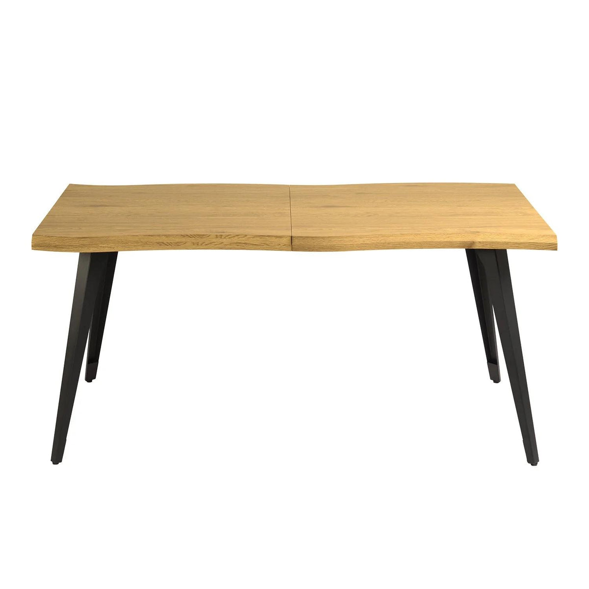 63" Natural And Black Wood And Iron Live Edge Dining Table