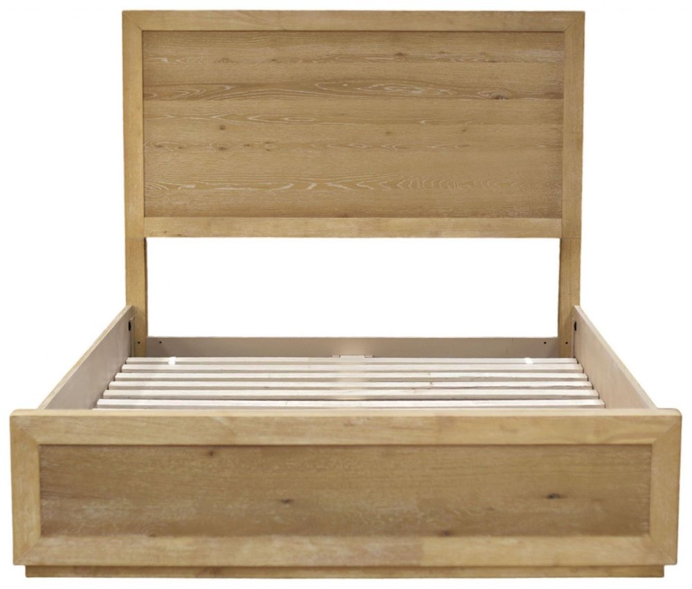 Oak Wood Queen Bed Frame