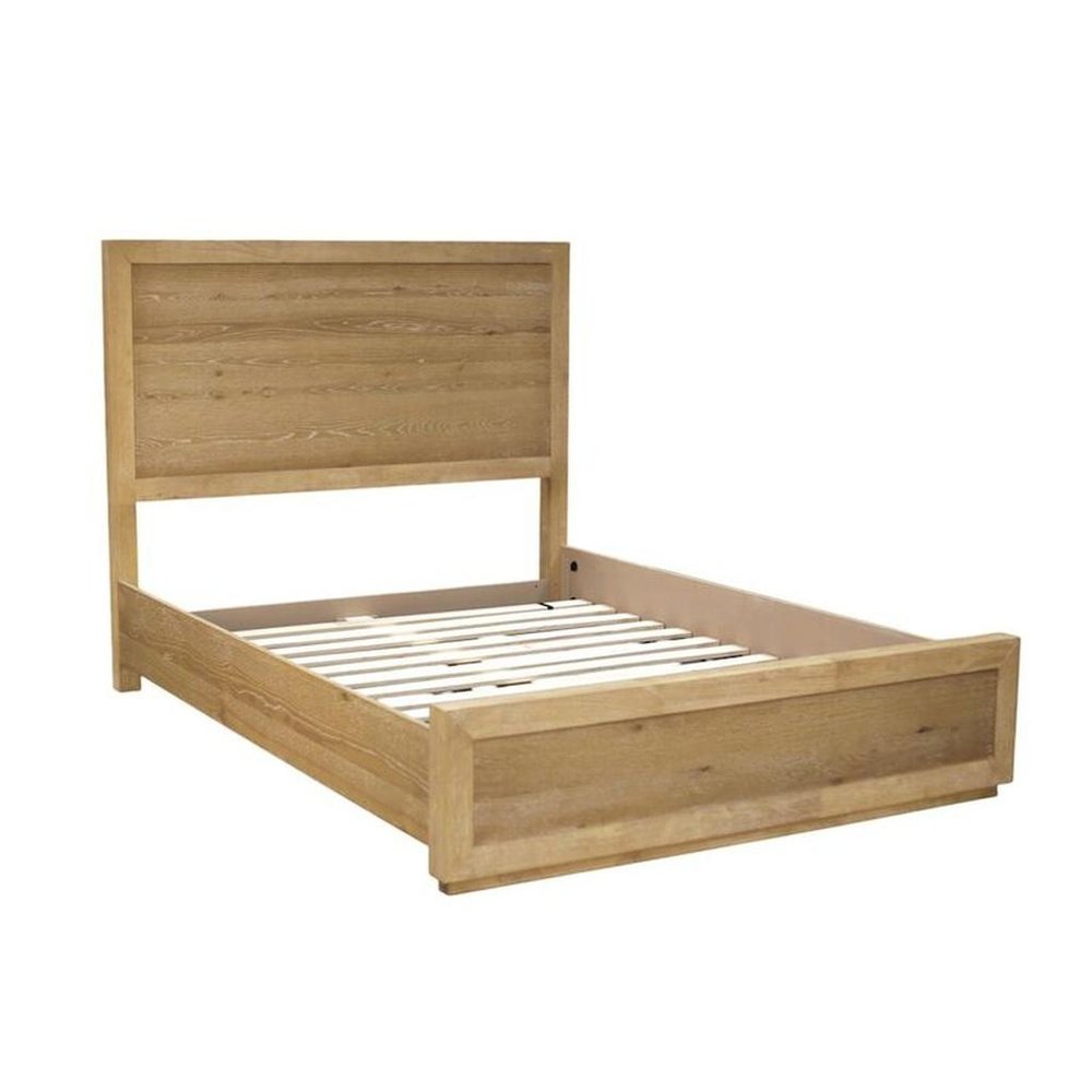 Oak Wood Queen Bed Frame