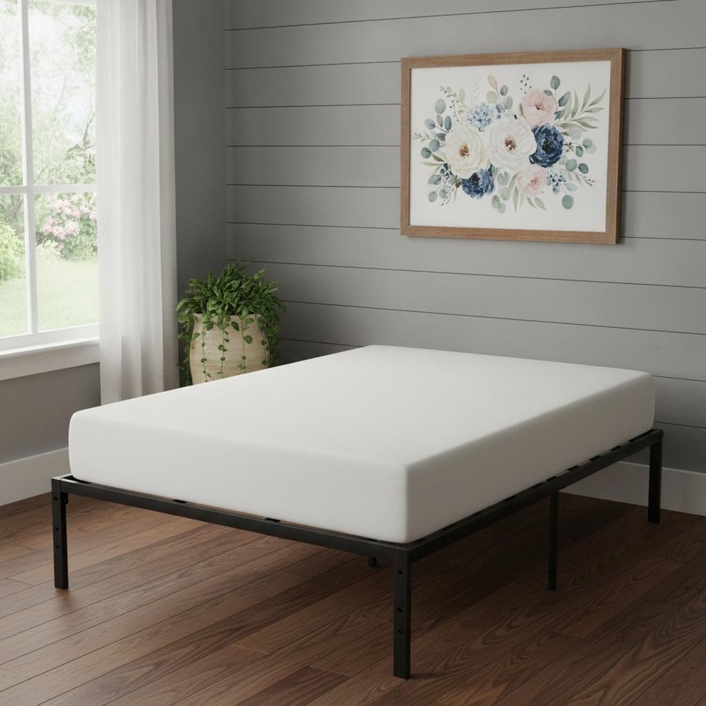 Black Steel Full Bed Frame