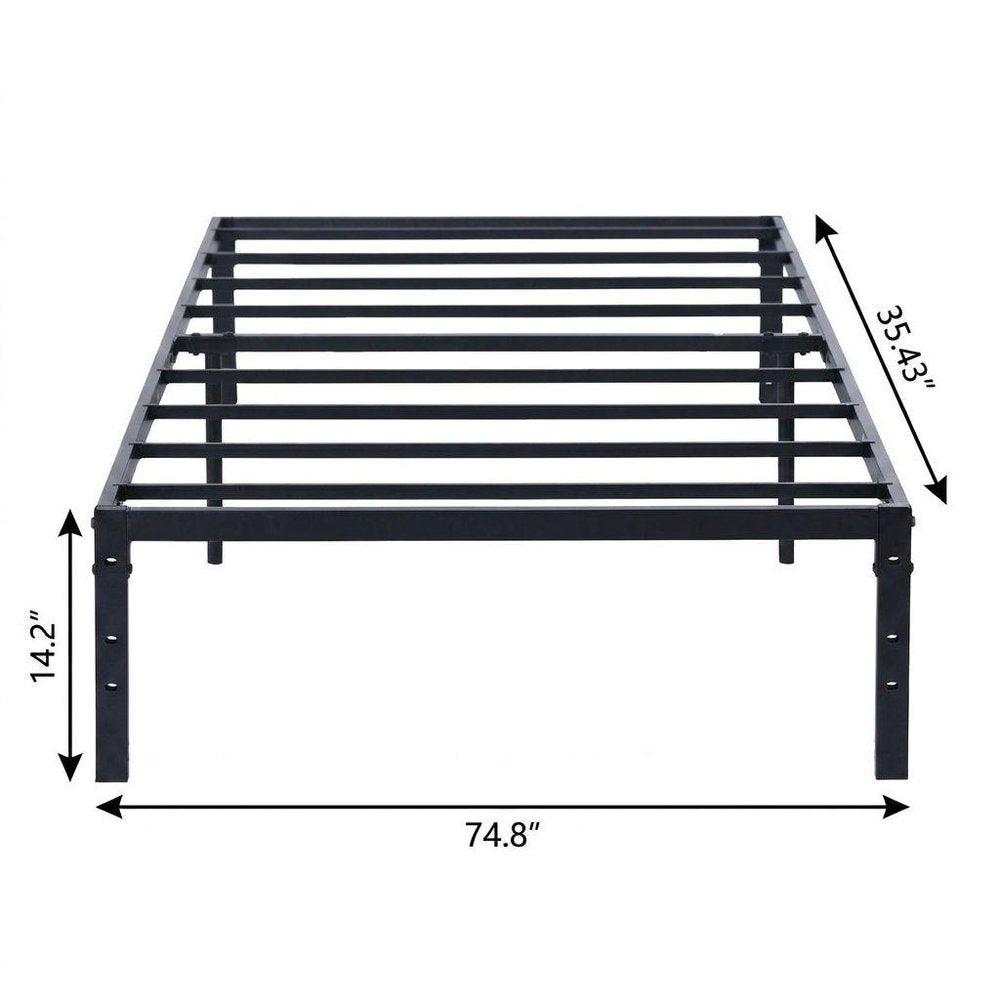 Black Steel Full Bed Frame