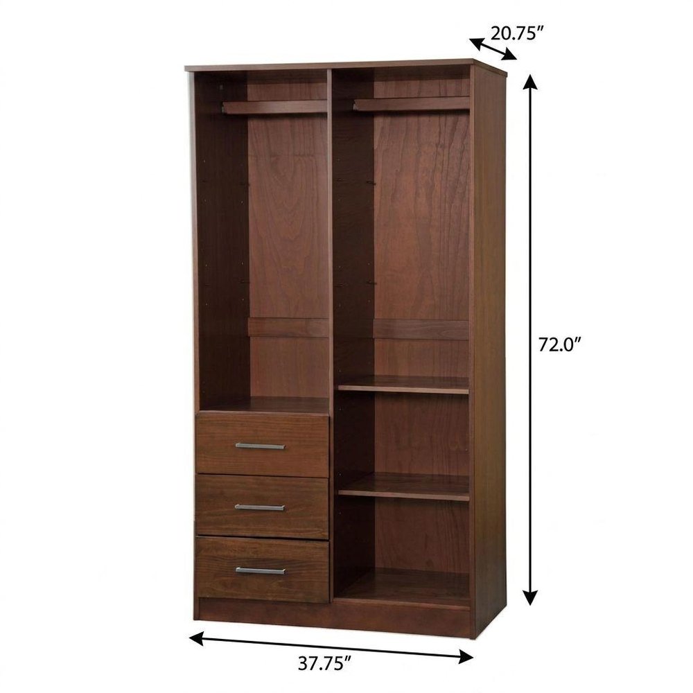 72" White Solid Wood Mirrored Two Door Three Drawer Combo Dresser