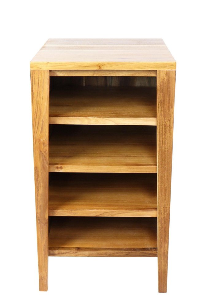 18" Light Brown Solid Wood Freestanding Bathroom Vanity