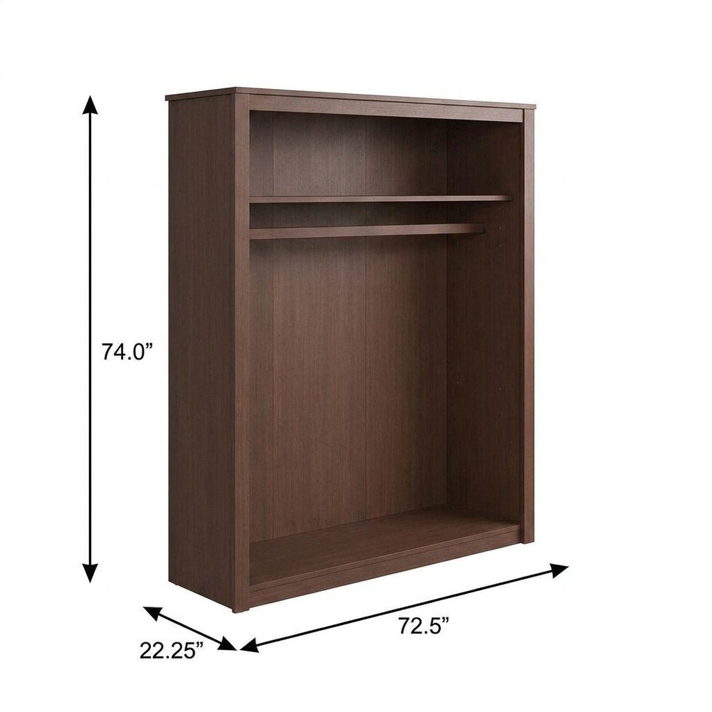 74" White Solid Wood Four Door Combo Dresser