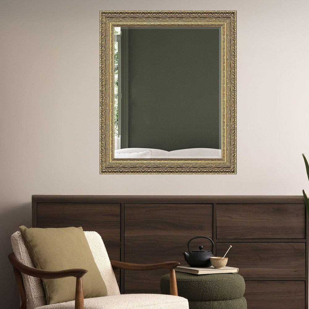 36" Gold Ornate Framed Accent Mirror