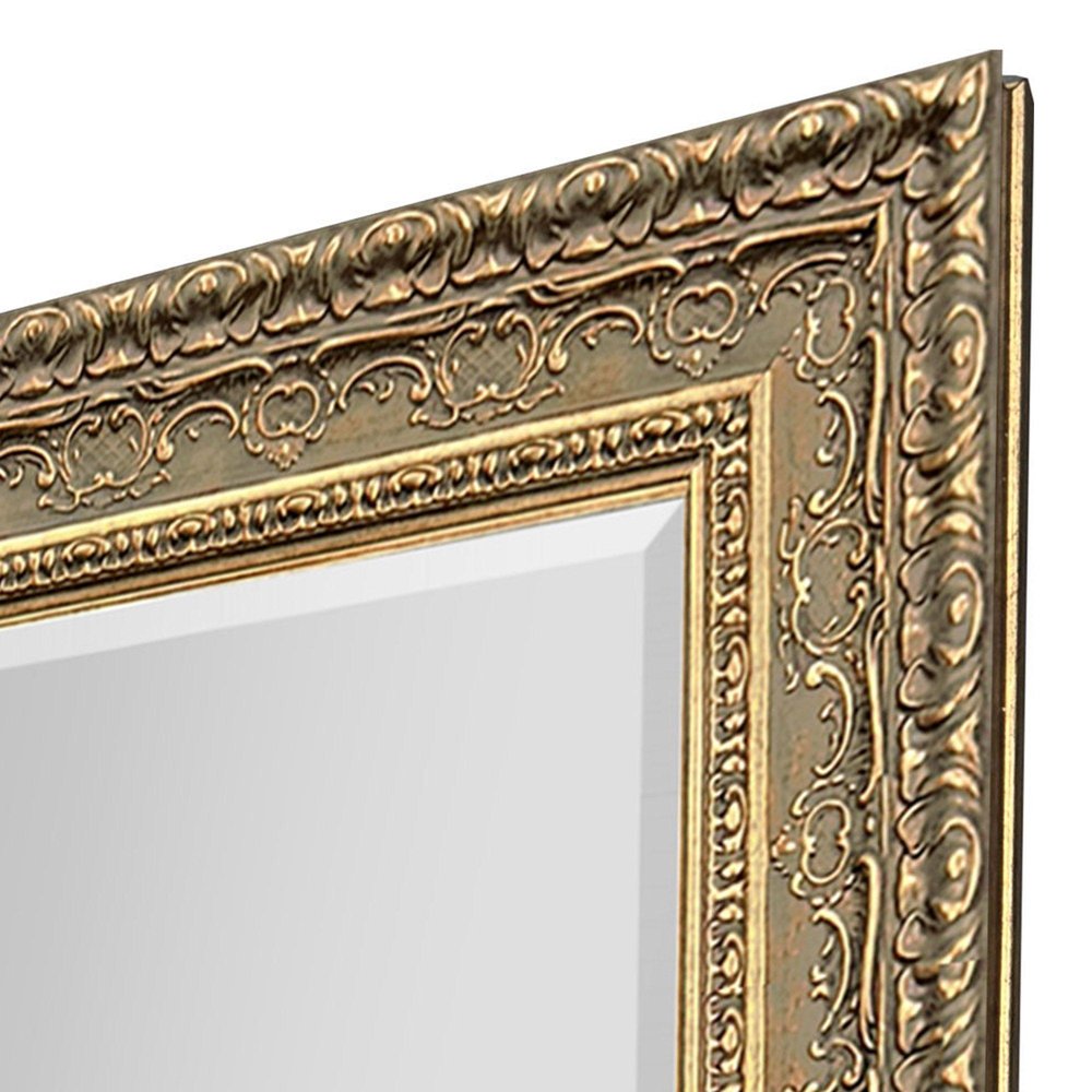 36" Gold Ornate Framed Accent Mirror