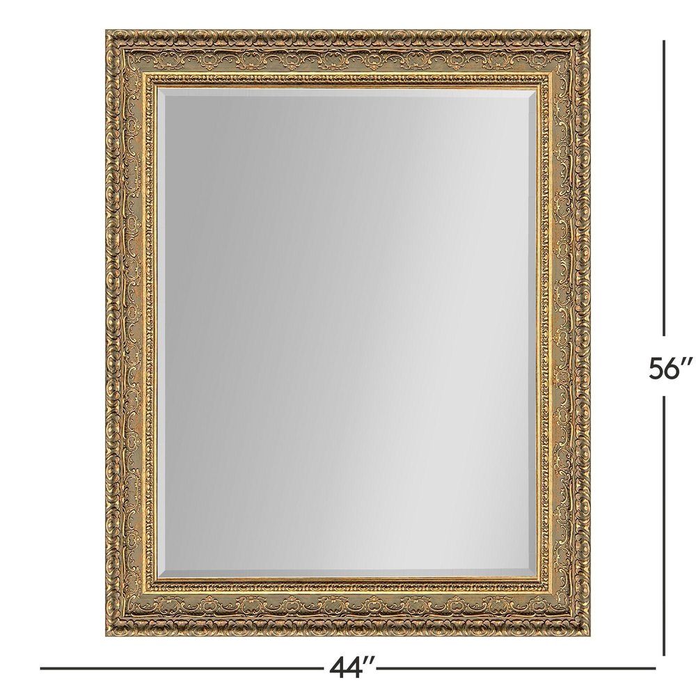 56" Gold Ornate Framed Accent Mirror