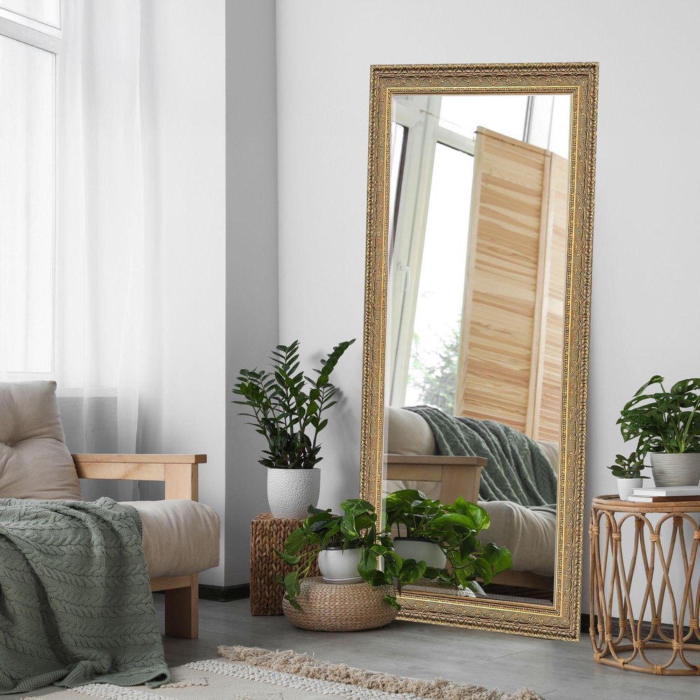 80" Gold Ornate Framed Accent Mirror