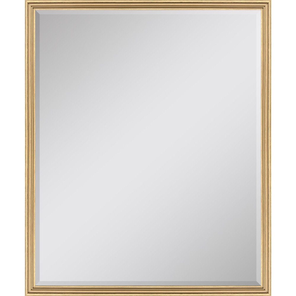 30" Gold Solid Wood Framed Accent Mirror