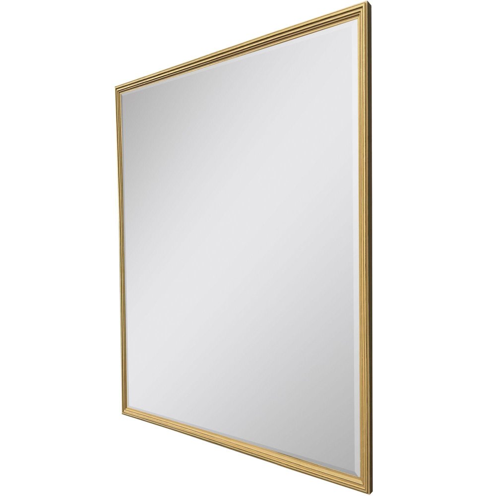 30" Gold Solid Wood Framed Accent Mirror