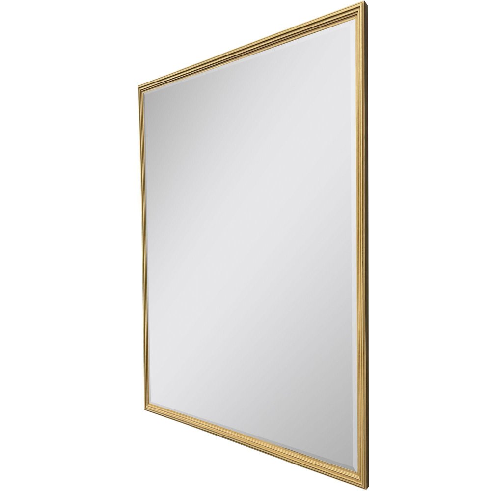 38" Gold Solid Wood Framed Accent Mirror