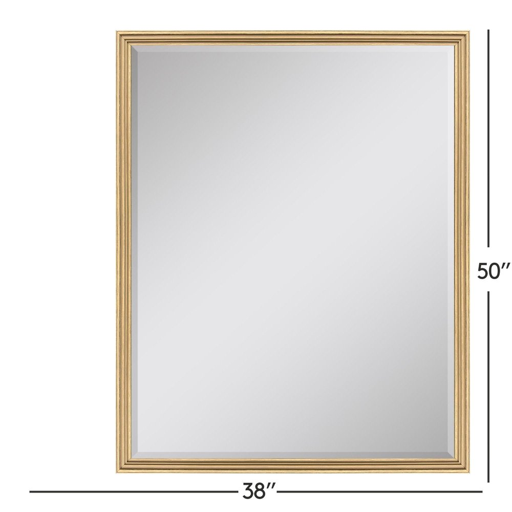 50" Gold Solid Wood Framed Accent Mirror