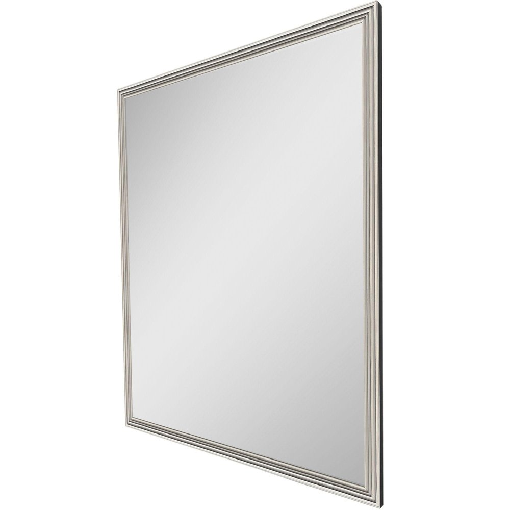 30" Silver Solid Wood Framed Accent Mirror