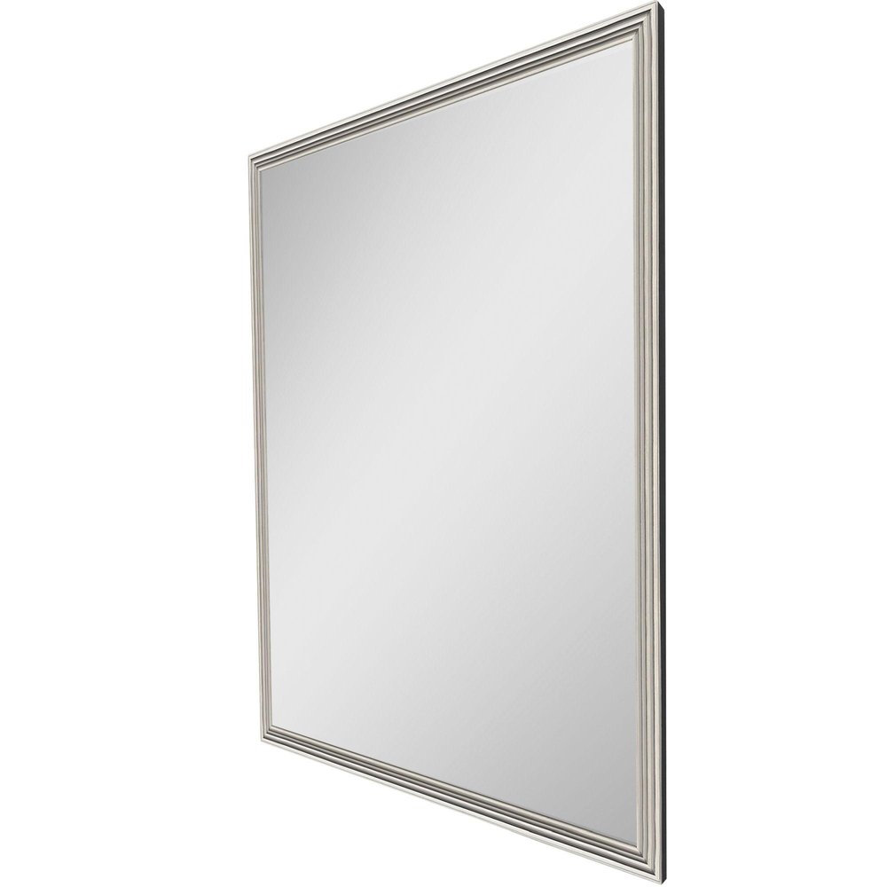 38" Silver Solid Wood Framed Accent Mirror