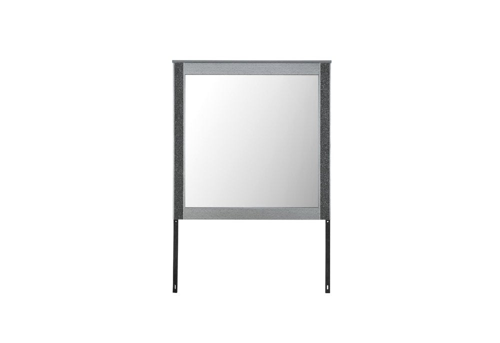 42" Silver Wood Dresser Mount Framed