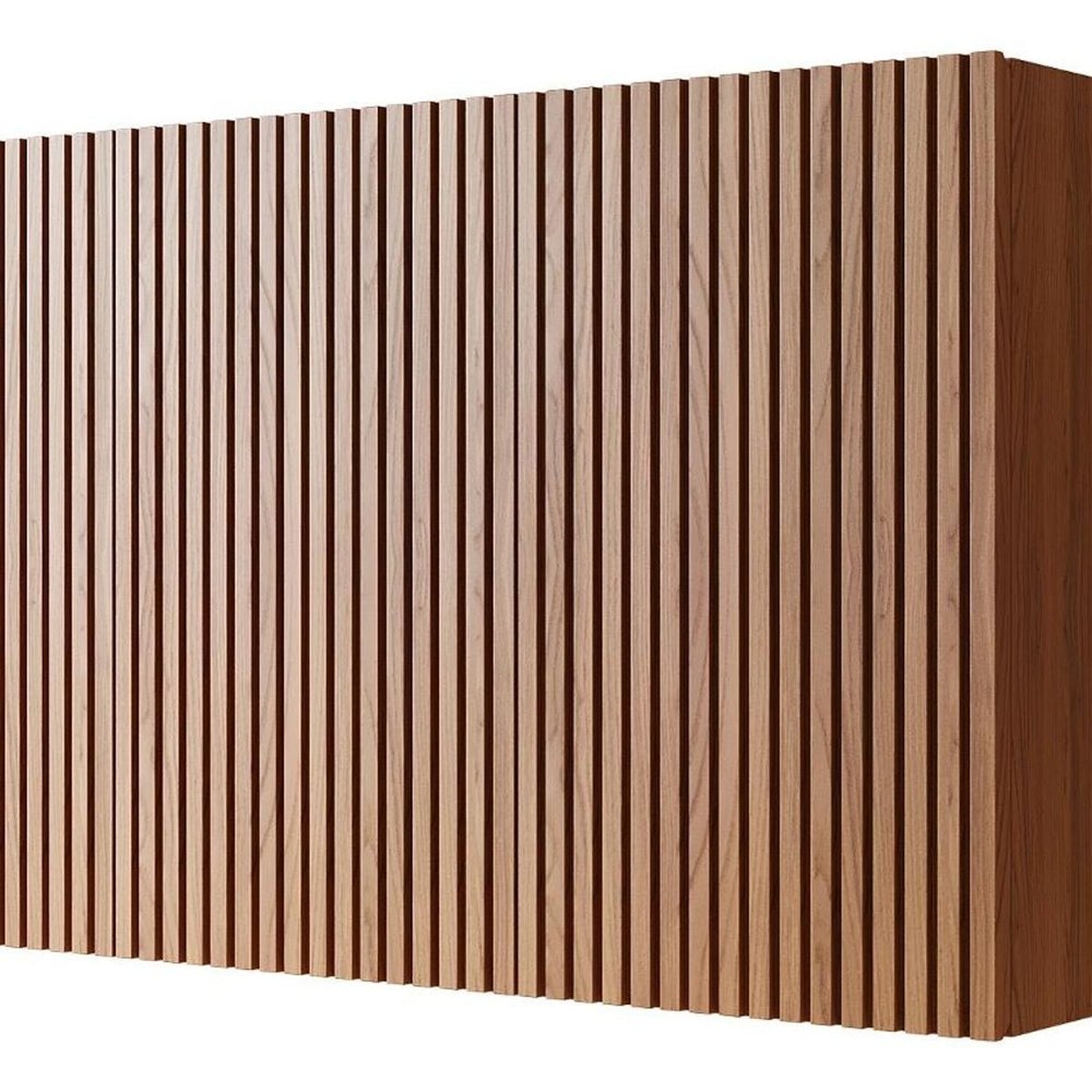 41" Brown Wood Floating Three Door Bathroom Vanity