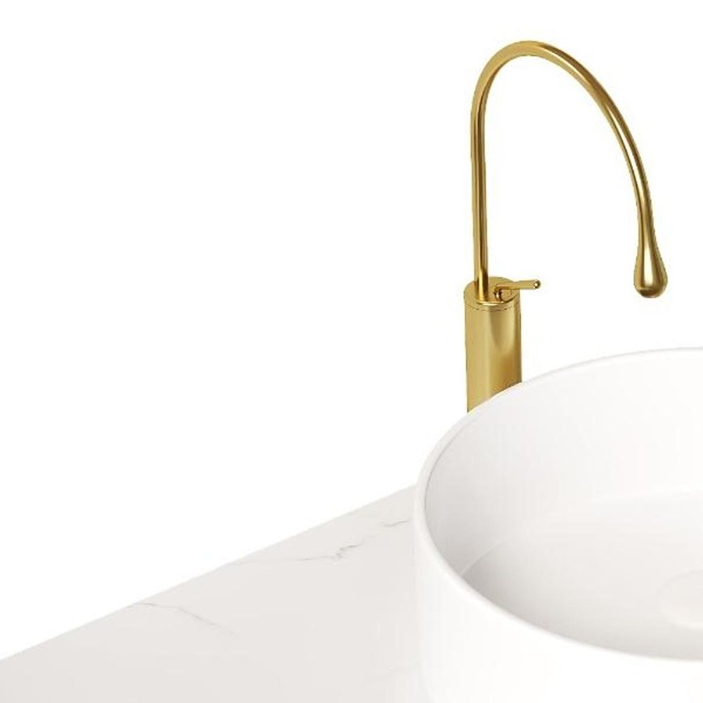 36" White Wood Floating Bathroom Vanity With Sink