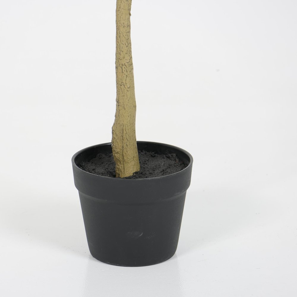 72" Green Artificial Olive Tree In Round Black Pot